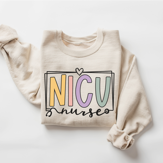 NICU Nurse Border Sweatshirt