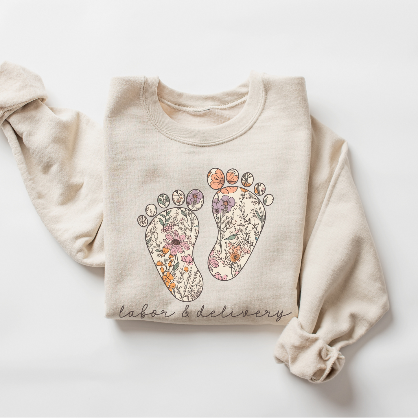 Floral Labor and Delivery Sweatshirt