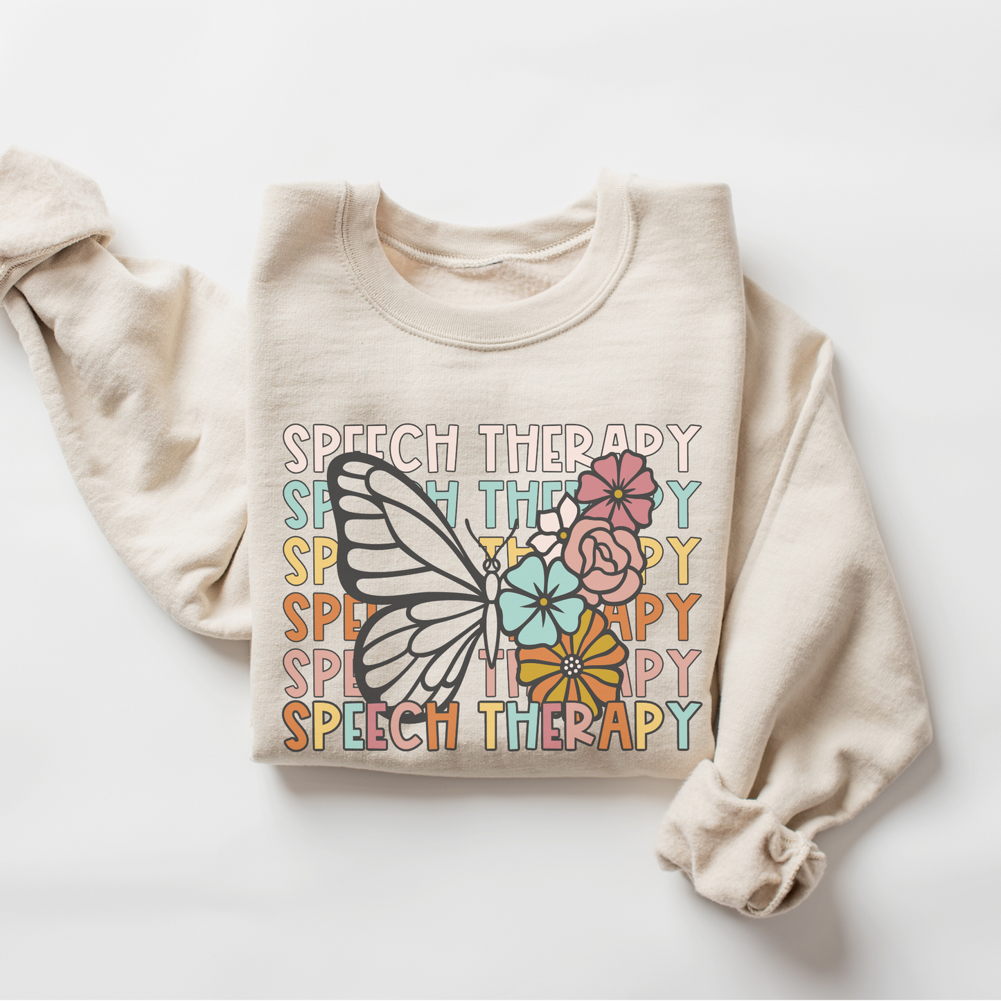 Butterfly Repeat Speech Therapy Sweatshirt