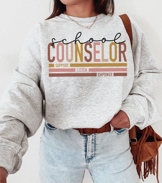 School Counselor Lines Sweatshirt