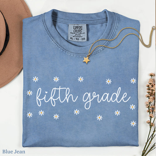 Daisies Fifth Grade Teacher Shirt