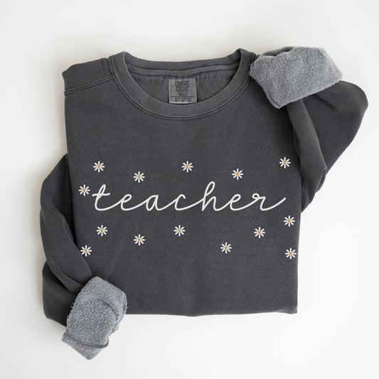 Comfort Colors® Daisies Teacher Sweatshirt