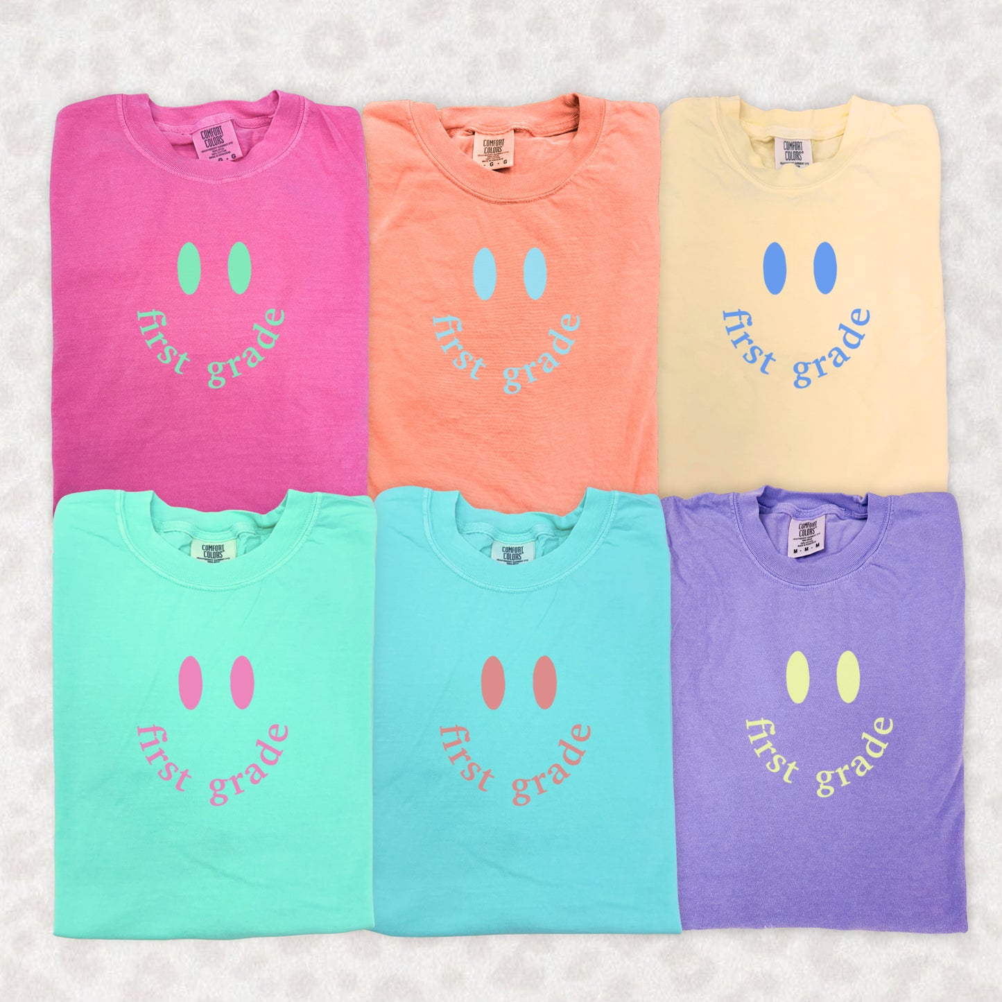 Smile First Grade Teacher Shirt