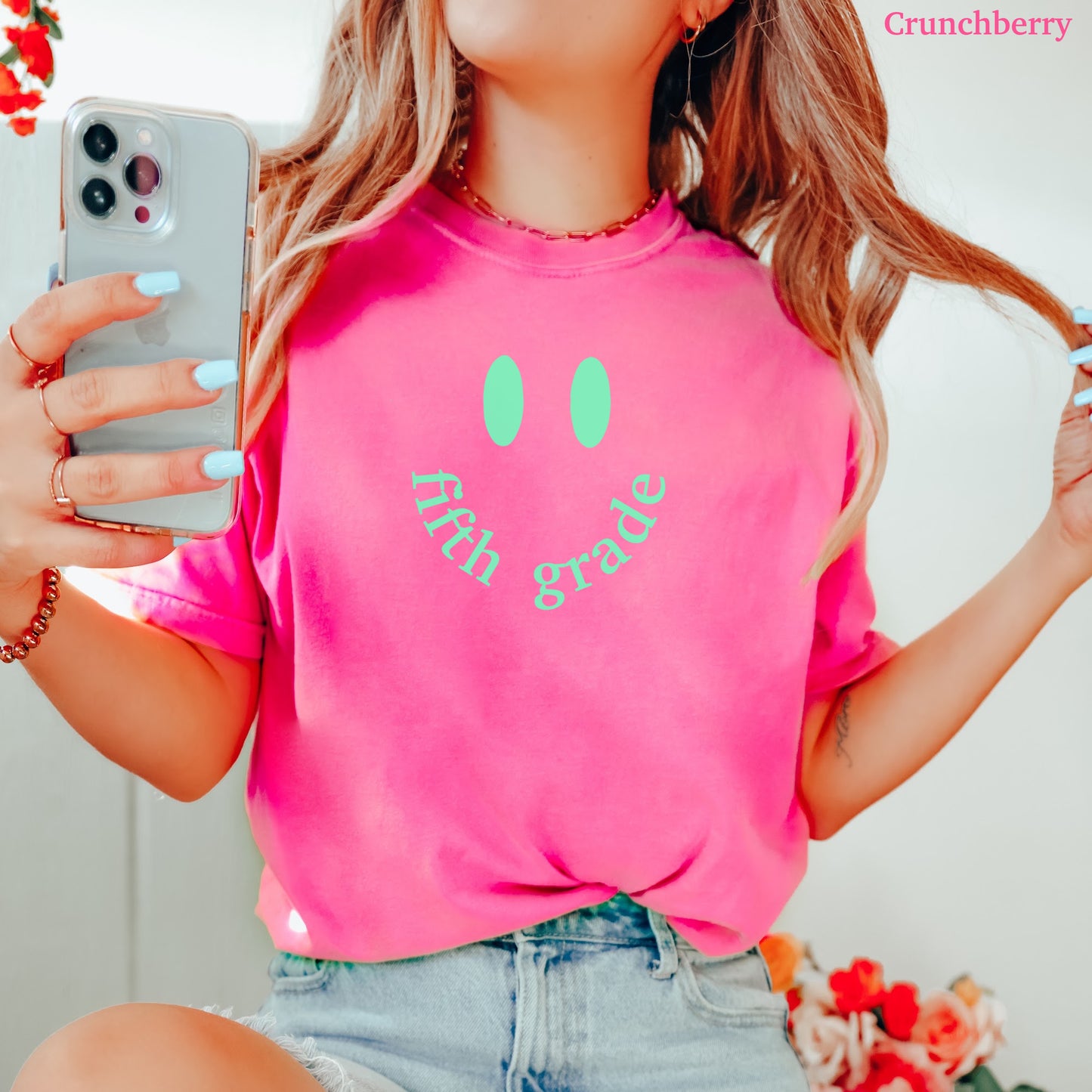 Smile Fifth Grade Teacher Shirt