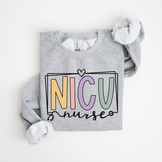 NICU Nurse Border Sweatshirt