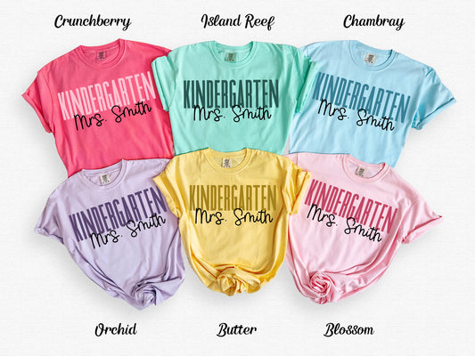 Teach in Color Kindergarten Custom Shirt