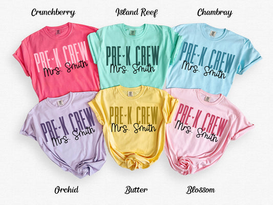 Teach in Color Pre-K Crew Custom Shirt