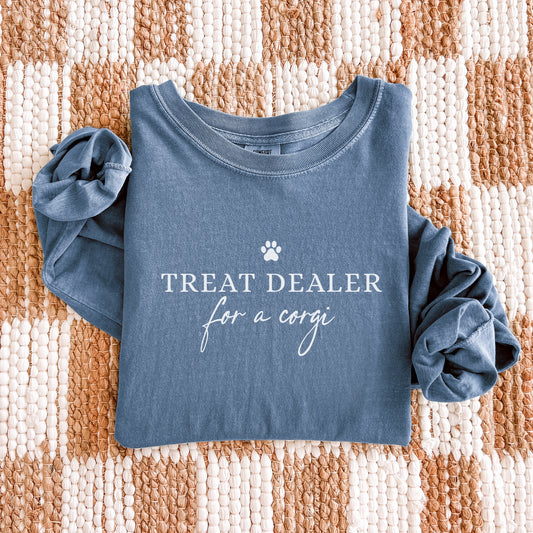 Treat Dealer for a Corgi Long Sleeve Shirt