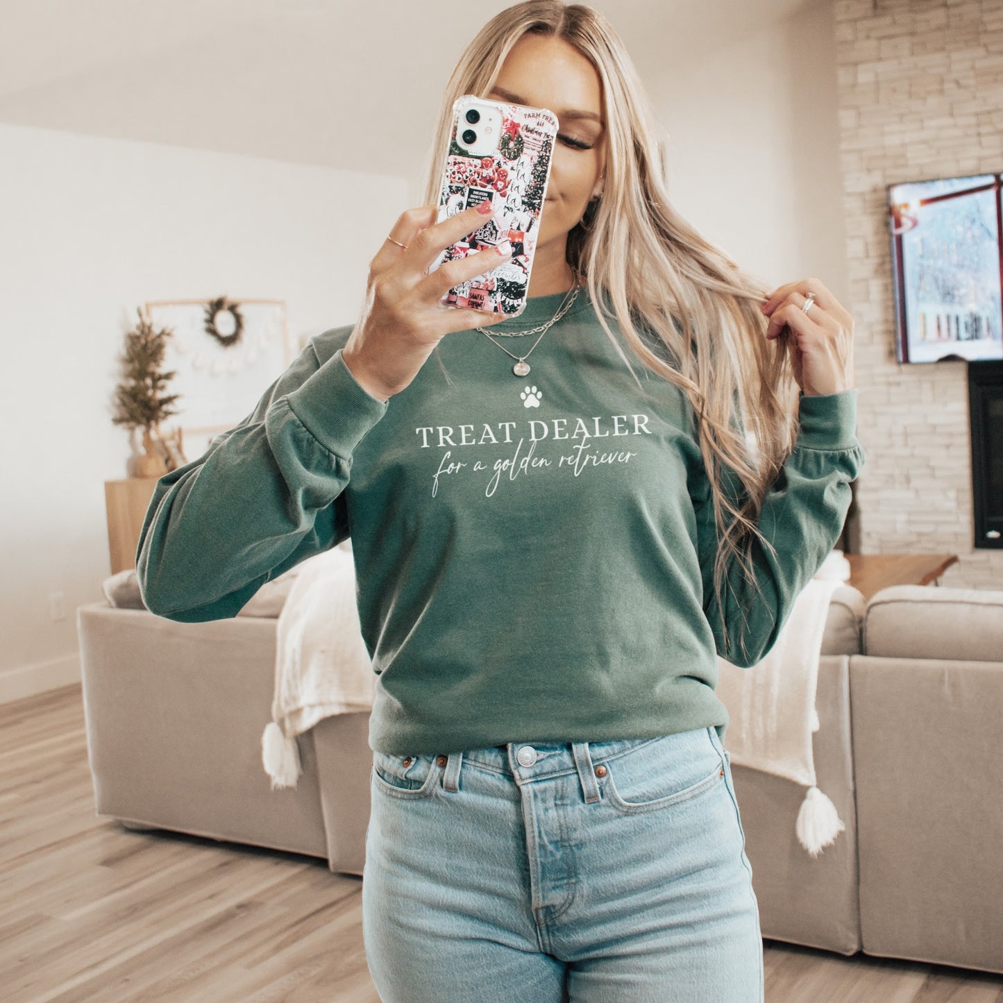 Treat Dealer for a Golden Retriever Long Sleeve Shirt