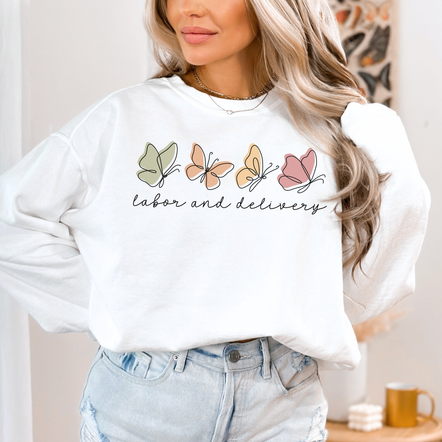 CC Butterflies Labor and Delivery Sweatshirt