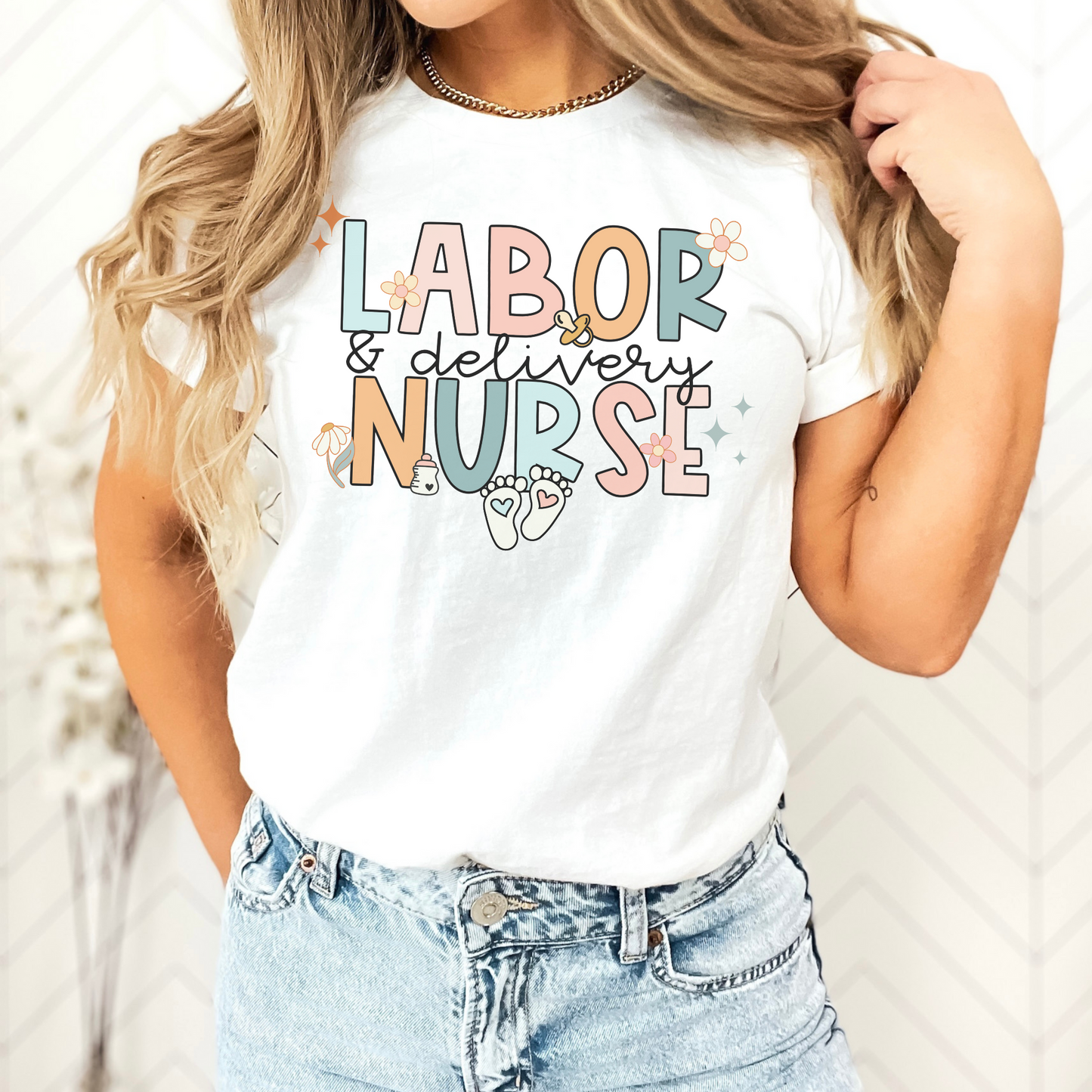 Groovy Labor and Delivery Nurse Shirt