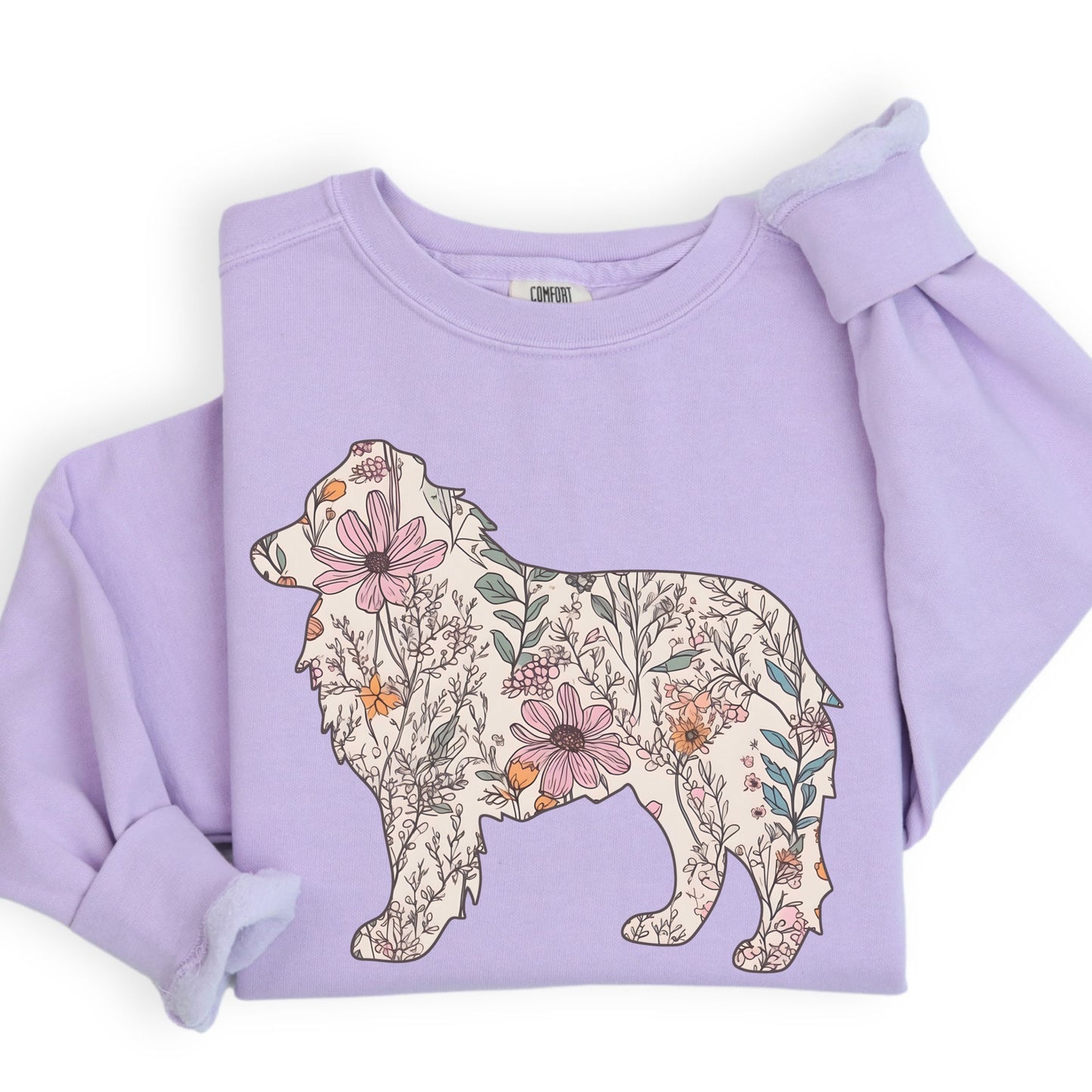 Comfort Colors® Floral Australian Shepherd Sweatshirt