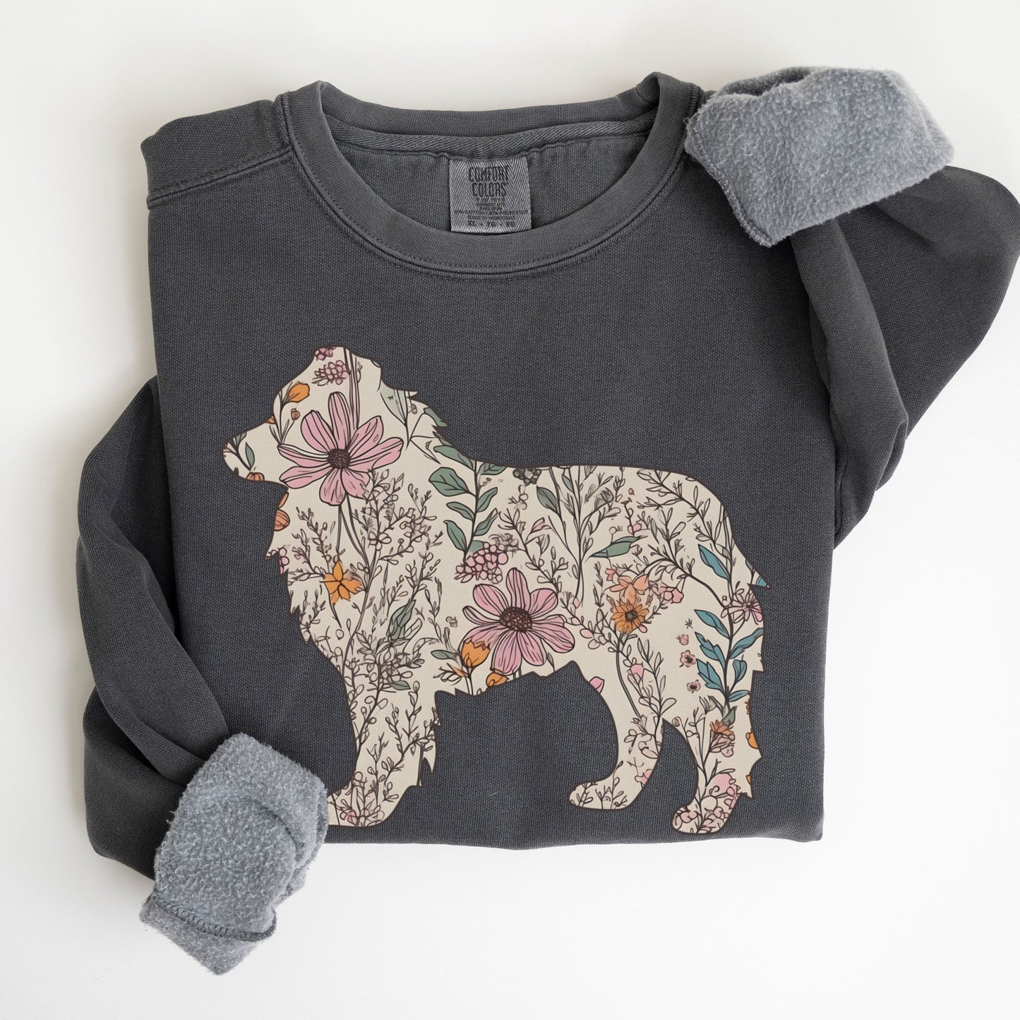 Comfort Colors® Floral Australian Shepherd Sweatshirt