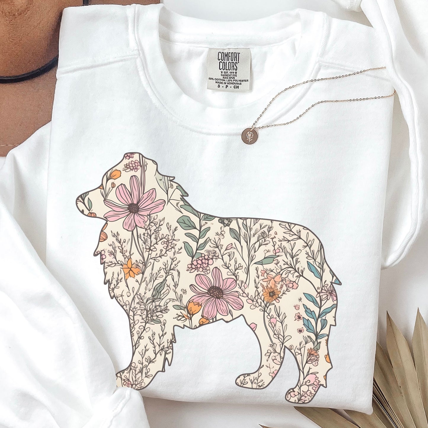 Comfort Colors® Floral Australian Shepherd Sweatshirt