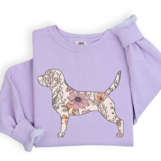 Floral Beagle Sweatshirt