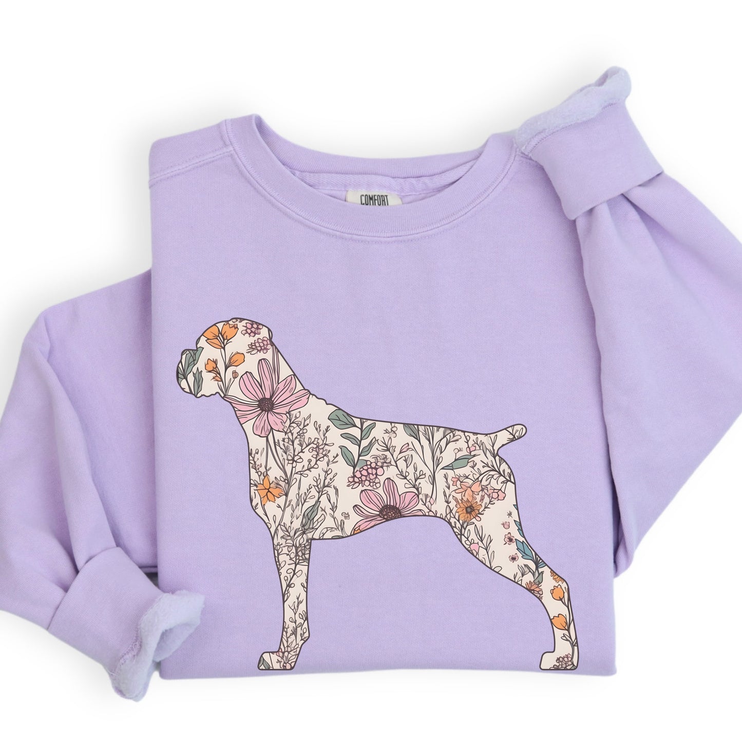 Floral Boxer Sweatshirt