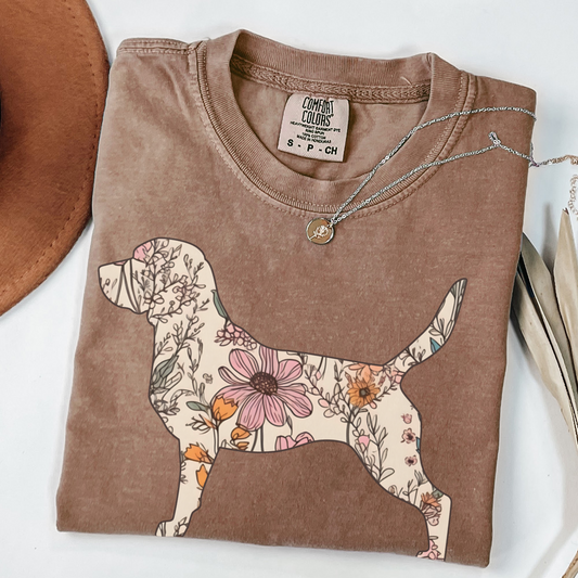 Floral Beagle Shirt