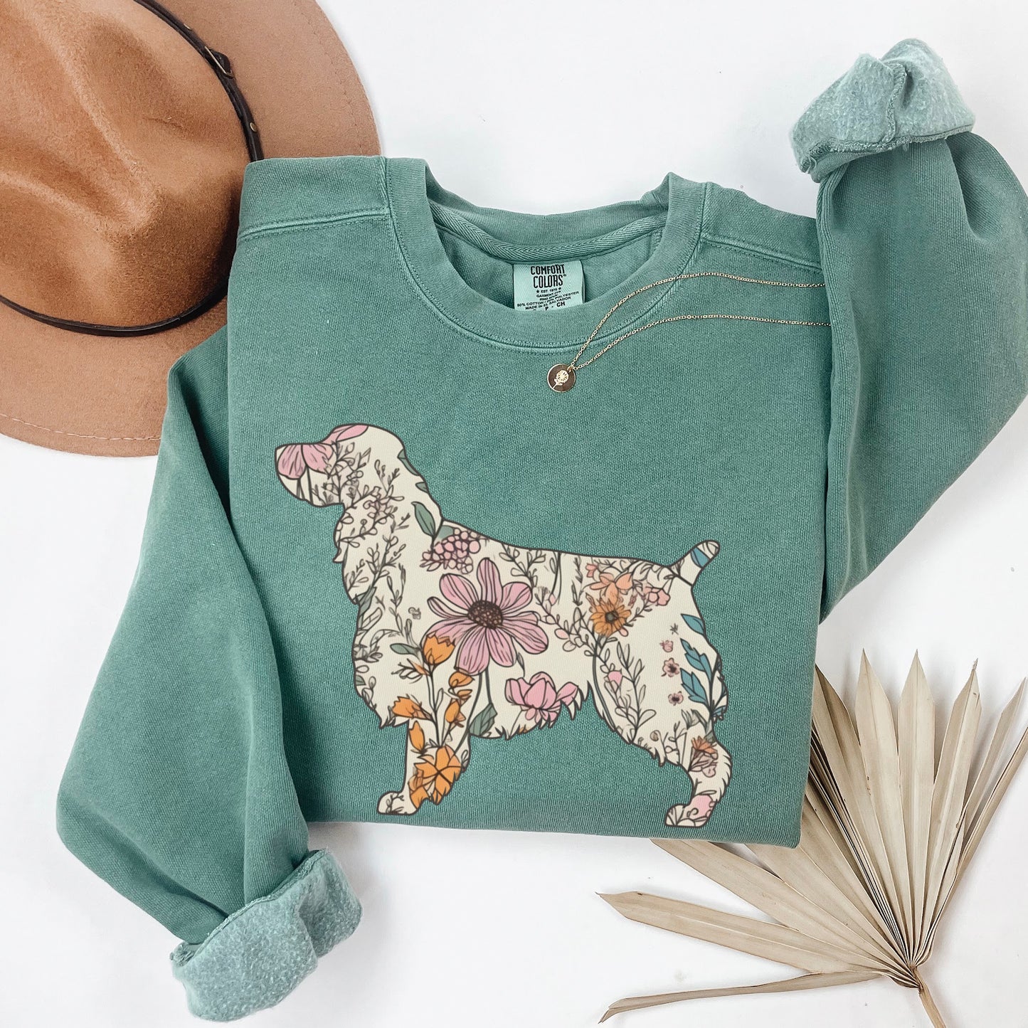 Comfort Colors® Floral English Springer Spaniel Sweatshirt