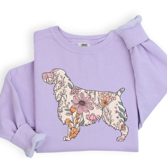 Comfort Colors® Floral English Springer Spaniel Sweatshirt