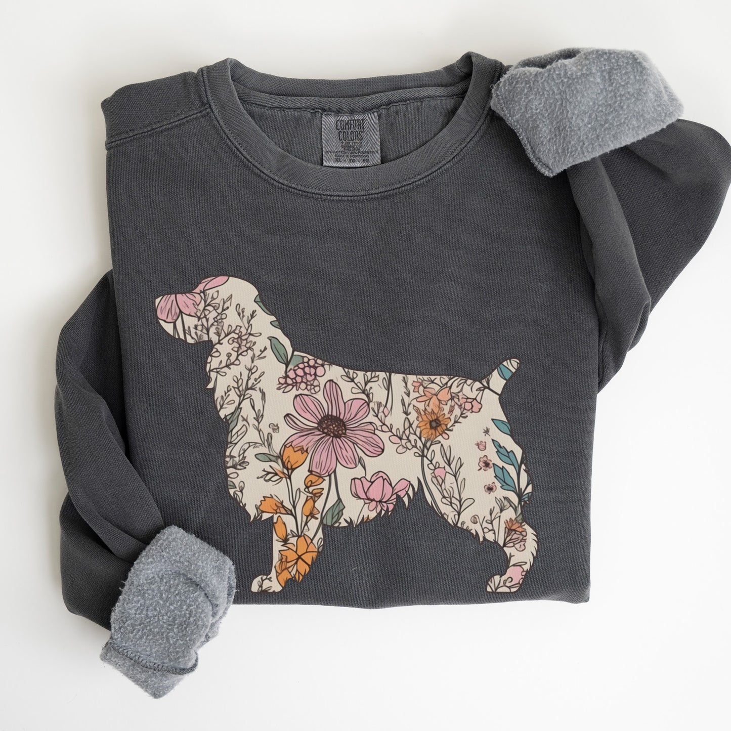 Comfort Colors® Floral English Springer Spaniel Sweatshirt