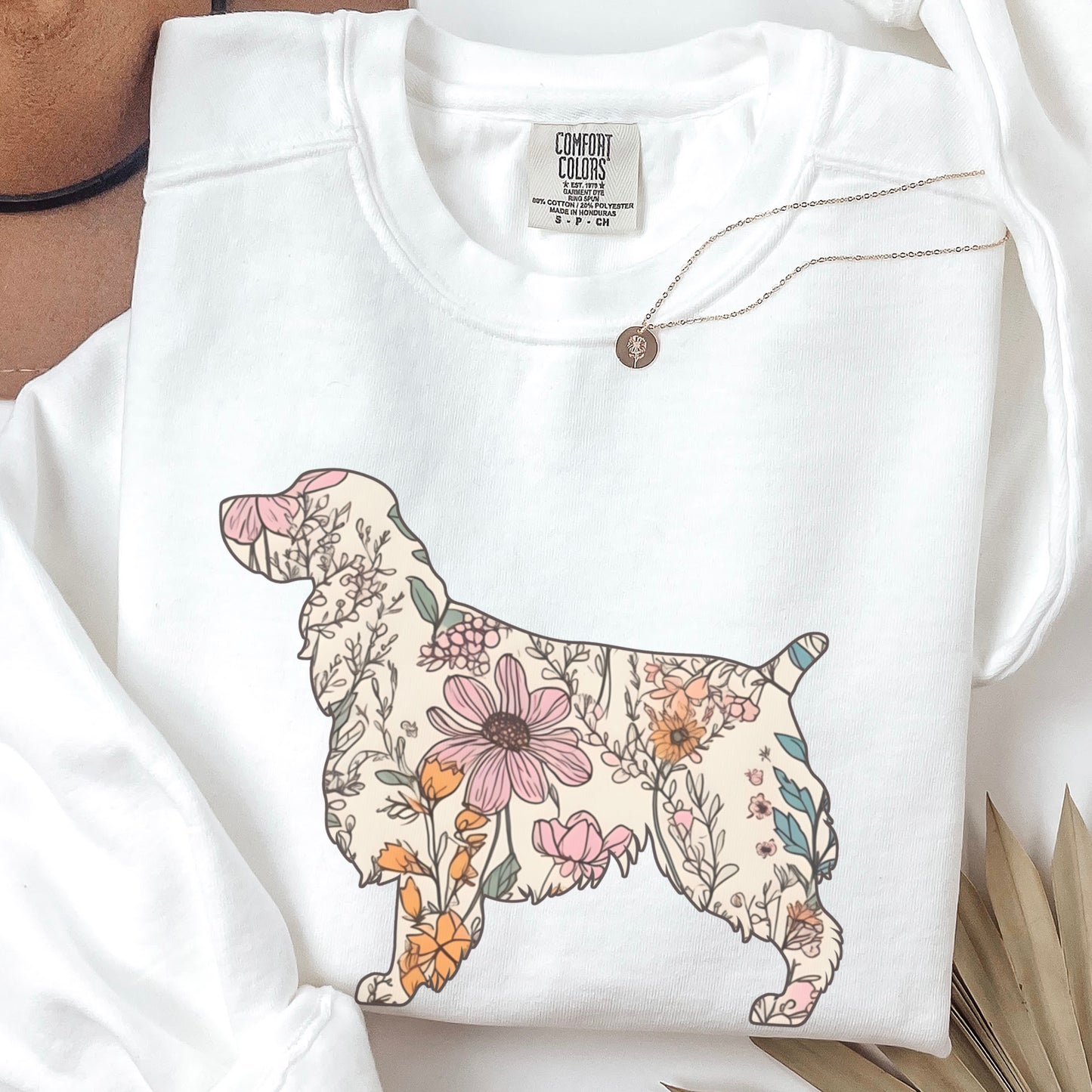 Comfort Colors® Floral English Springer Spaniel Sweatshirt