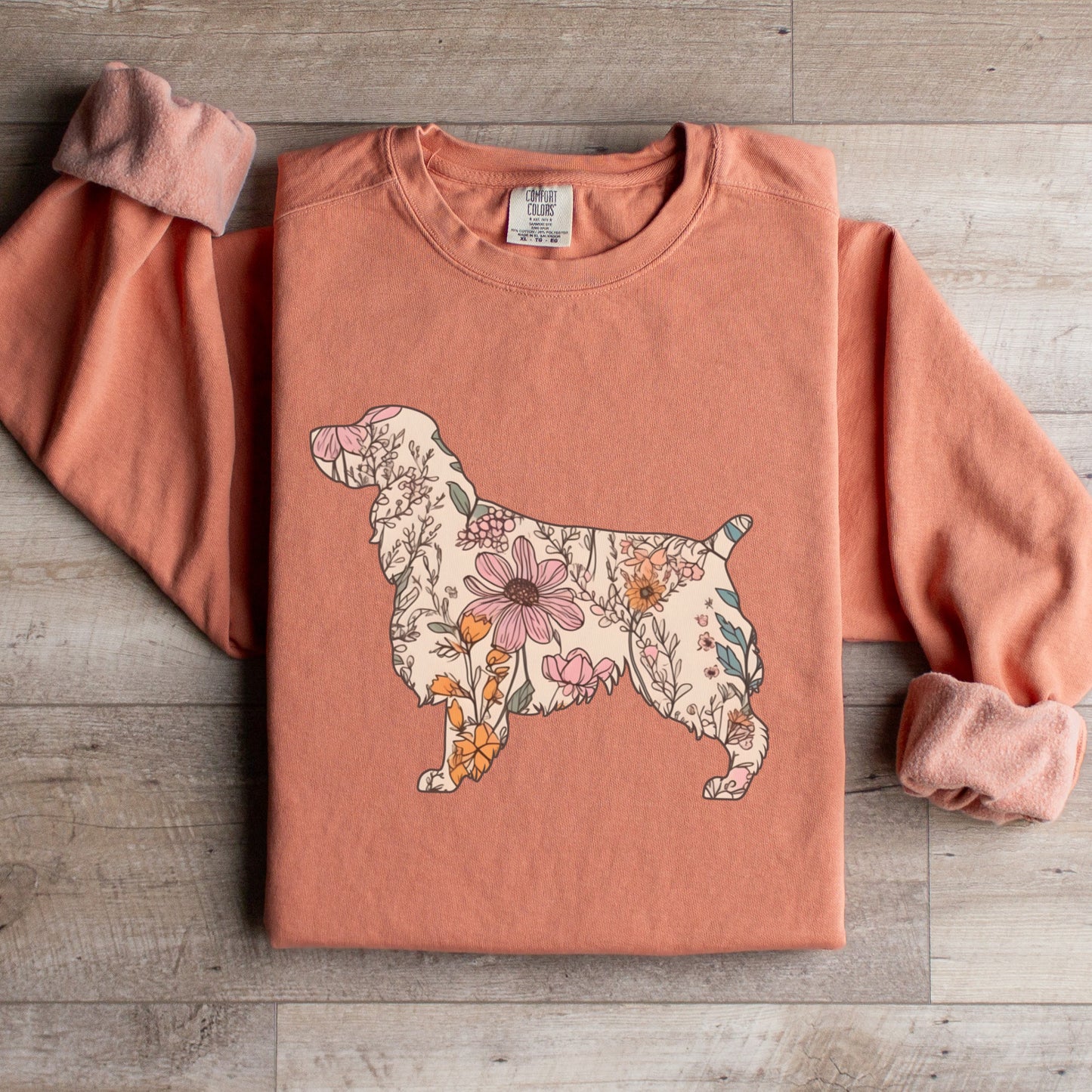 Comfort Colors® Floral English Springer Spaniel Sweatshirt