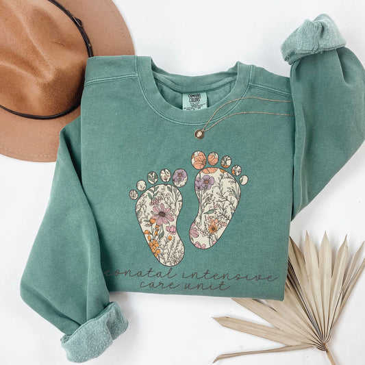 Floral Footprints NICU Sweatshirt