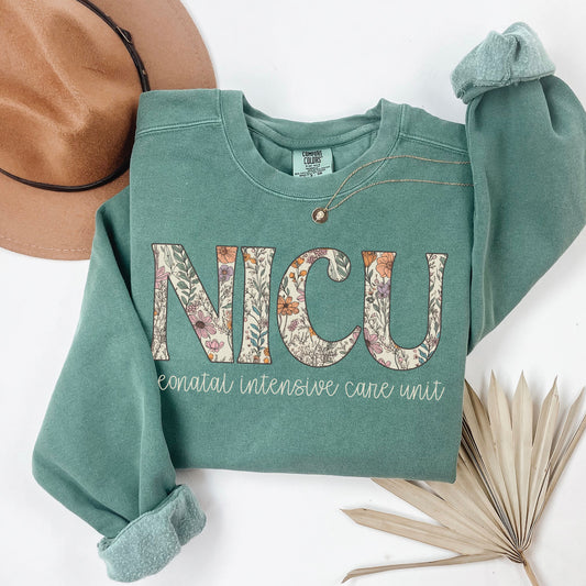 Floral NICU Sweatshirt