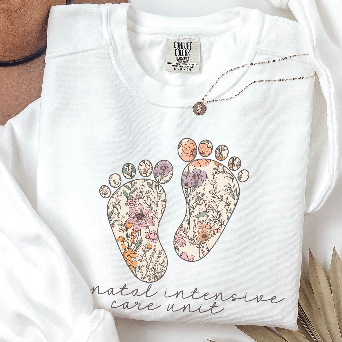 Floral Footprints NICU Sweatshirt