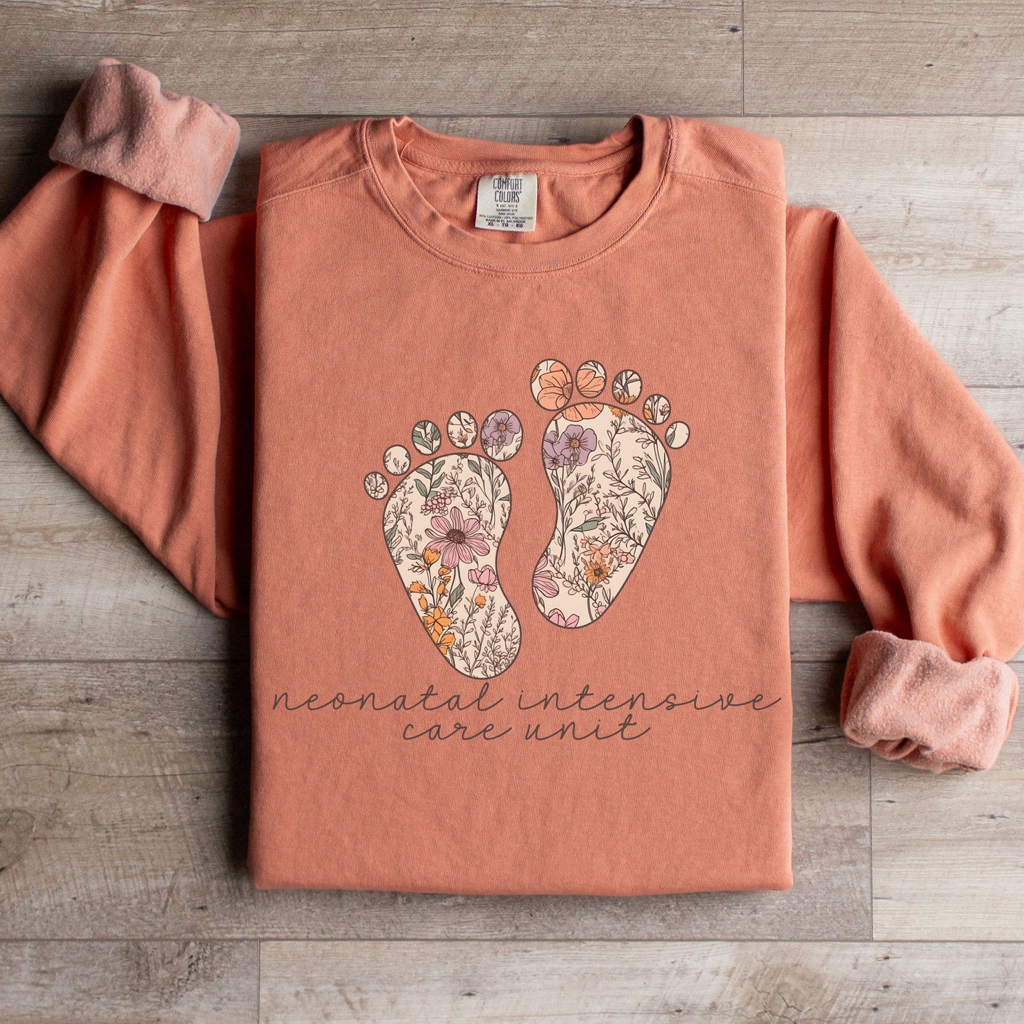 Floral Footprints NICU Sweatshirt