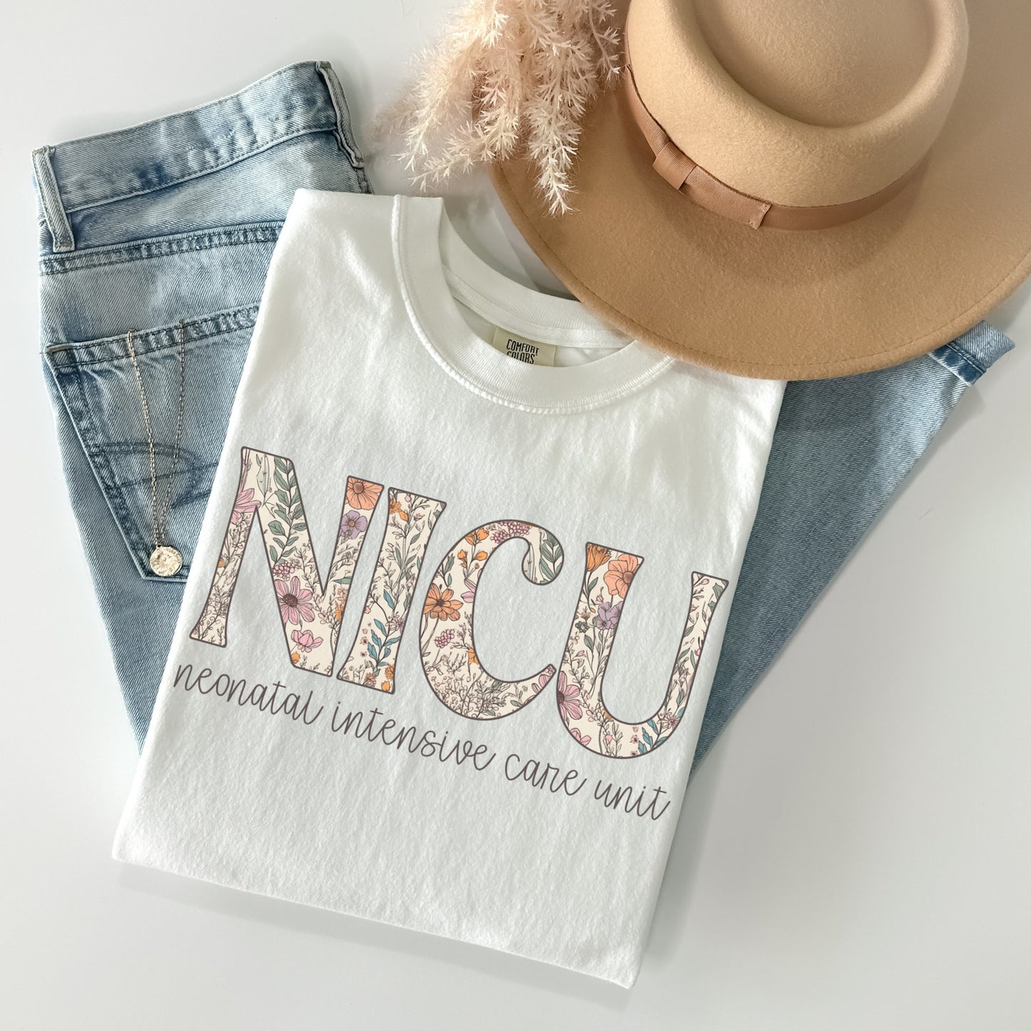 Floral NICU Shirt