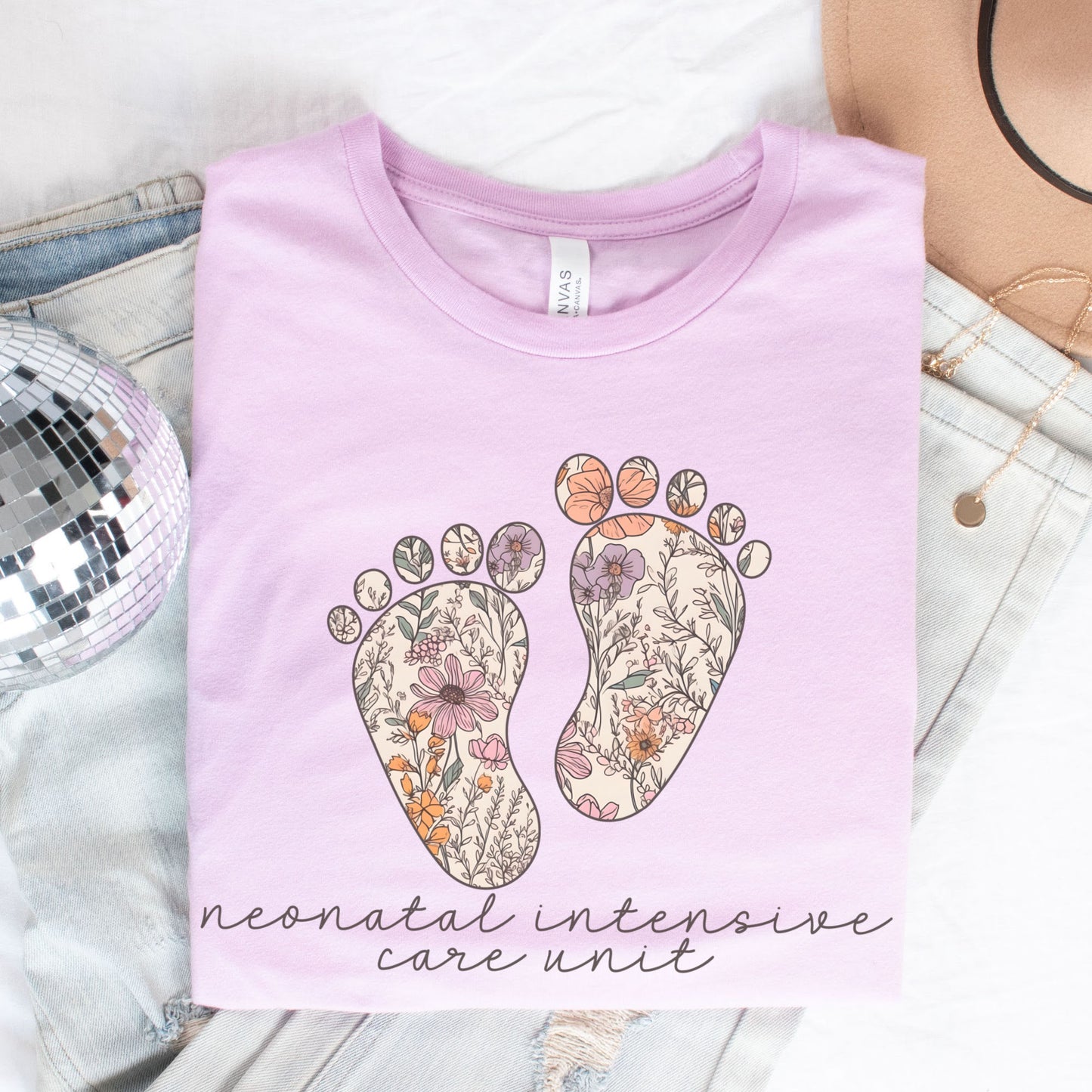 Floral NICU Shirt