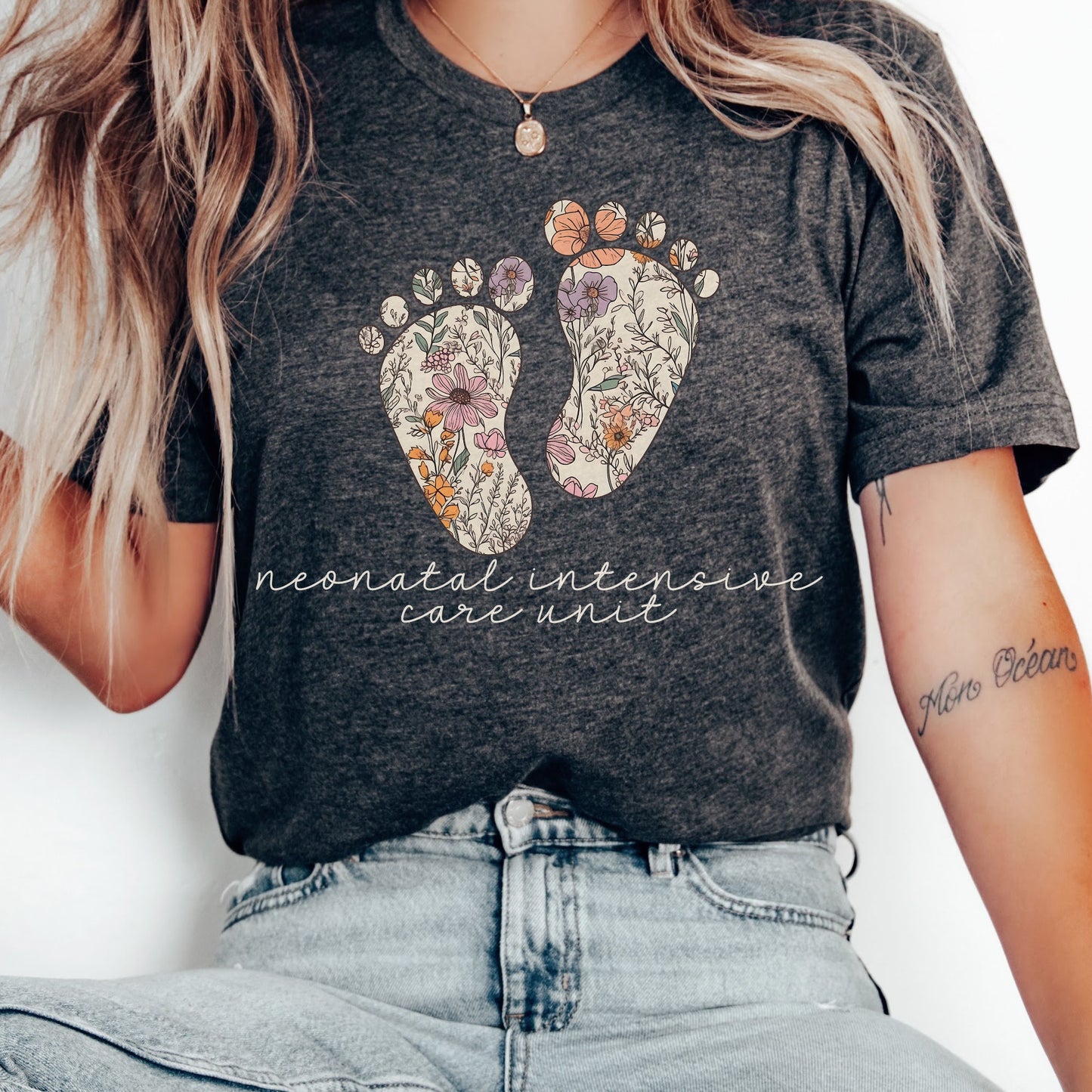 Floral NICU Shirt