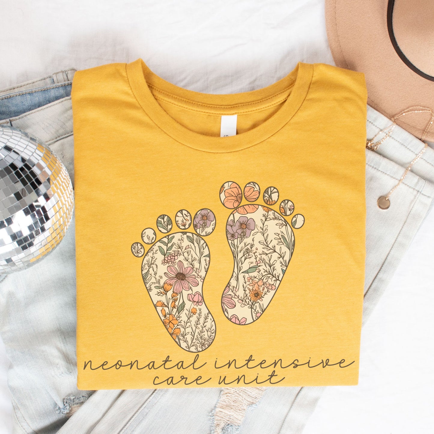 Floral NICU Shirt